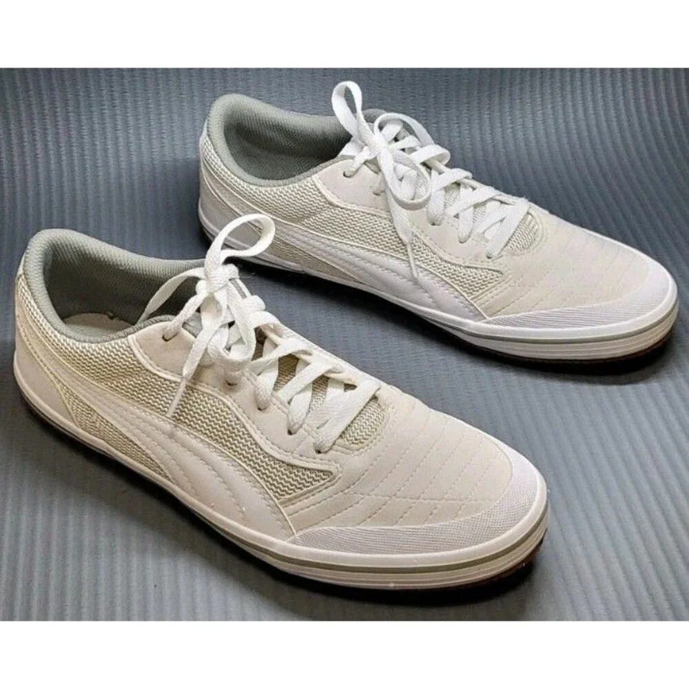 PUMA White Mesh Athletic Shoes Men's Size 10